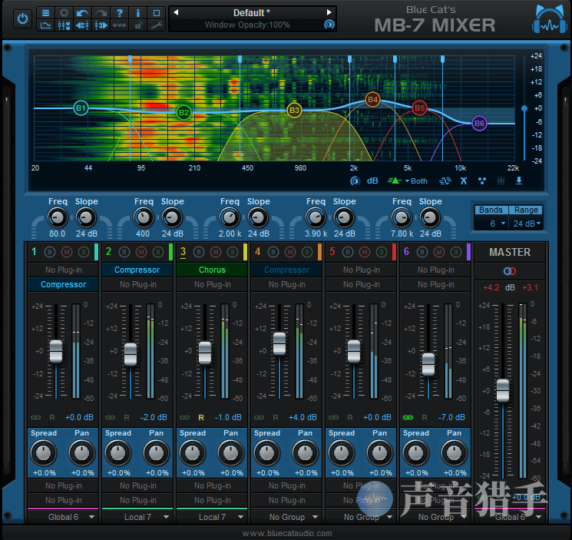蓝猫多段混音效果插件！Blue Cat Audio Blue Cats MB-7 Mixer v3.55 WIN&MACvst615音频资源网-音频网站-vst3插件下载-音频网-音频插件下载-机架源码-插件源码-源码-vst插件 vst615音频资源网