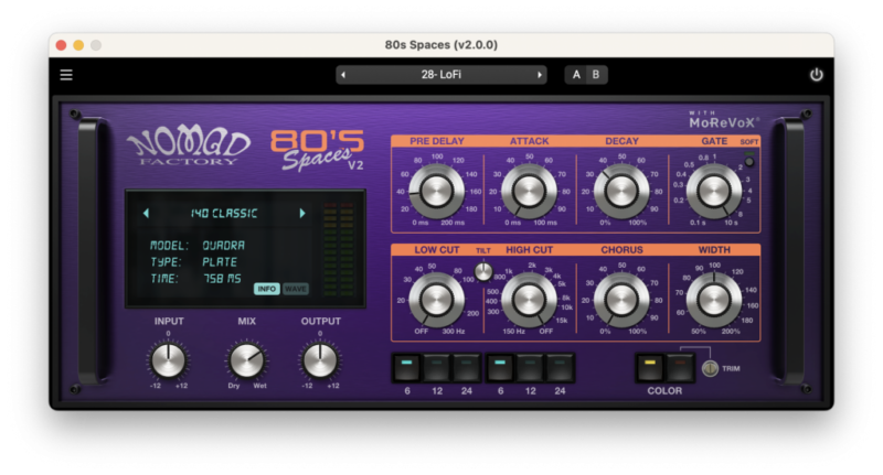 80年代的氛围混响插件 Nomad Factory 80s Spaces v2.0.0 WIN & MACvst615音频资源网-音频网站-vst3插件下载-音频网-音频插件下载-机架源码-插件源码-源码-vst插件 vst615音频资源网