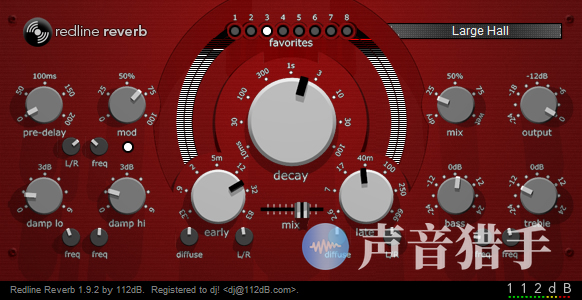 低延迟数字混响效果器！112dB Redline Reverb 2 v1.0.0 WiN版（更新为R2R版）