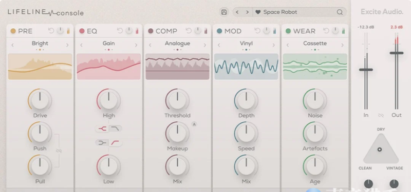 模拟饱和效果插件！Excite Audio Lifeline Console v1.1.2 WIN版vst615音频资源网-音频网站-vst3插件下载-音频网-音频插件下载-机架源码-插件源码-源码-vst插件 vst615音频资源网