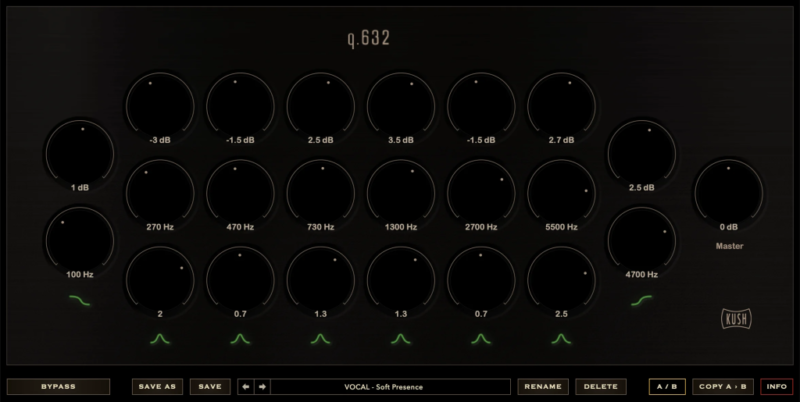 传奇母带均衡复刻效果器！母带均衡器！Kush Audio Q 632 v1.0.1 WIN版vst615音频资源网-音频网站-vst3插件下载-音频网-音频插件下载-机架源码-插件源码-源码-vst插件 vst615音频资源网