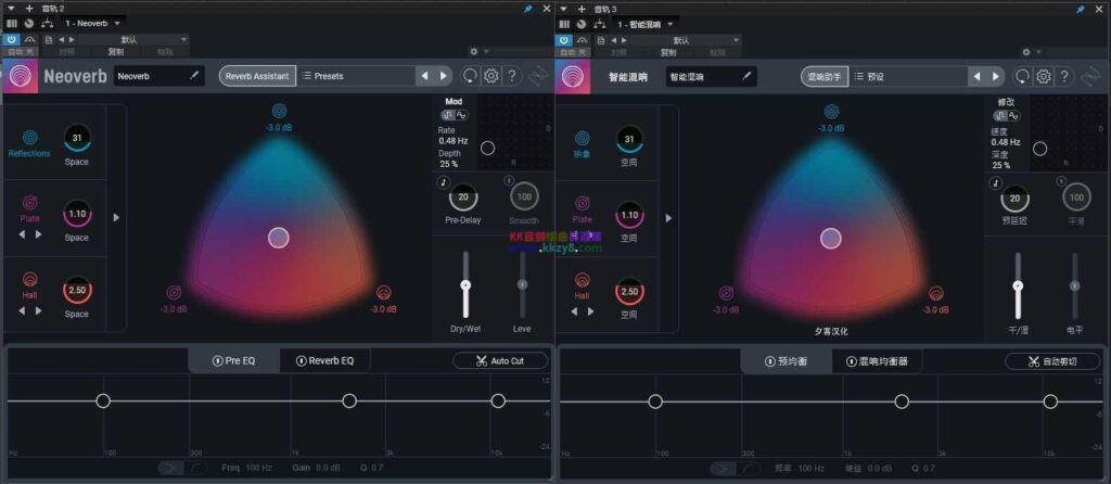 智能混响iZotope Neoverb v1.3.0汉化版本