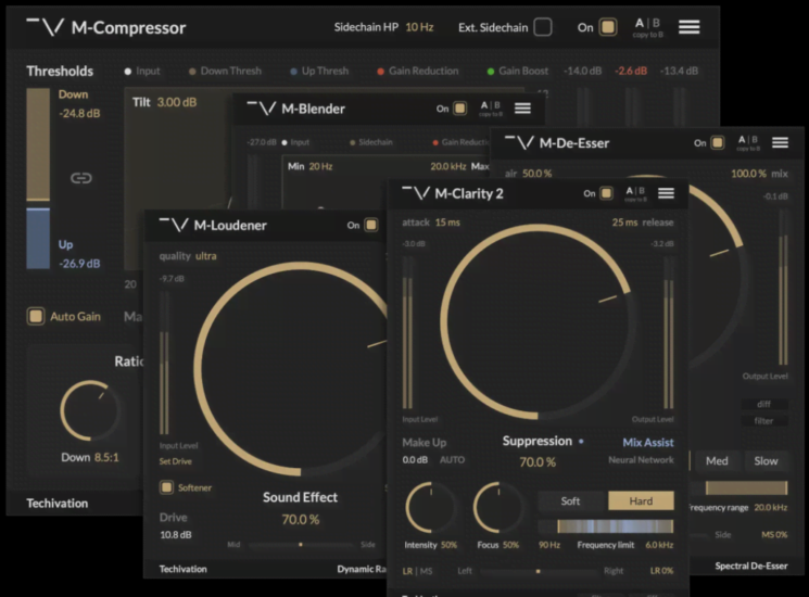 [智能效果器插件包]Techivation M-Bundle 2024-12 [WiN MAC]（518MB+97.29Mb）