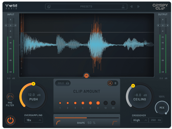 Yum Audio Crispy Clip v1.0.0 WINvst615音频资源网-音频网站-vst3插件下载-音频网-音频插件下载-机架源码-插件源码-源码-vst插件 vst615音频资源网