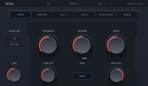 Black Salt Audio - BSA Delays v1.0.12 VST3，AAX x64 [SEnki] - 延迟vst615音频资源网-音频网站-vst3插件下载-音频网-音频插件下载-机架源码-插件源码-源码-vst插件 vst615音频资源网